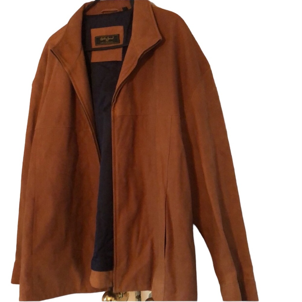 Men’s fall brown VTG Bobby Jones Y2k collection golf leather jacket